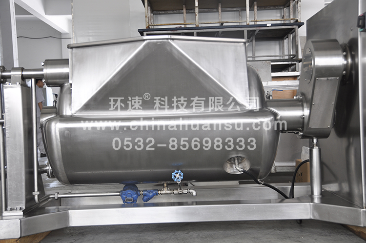 可傾斜式物料攪拌鍋，一鍵觸屏操作
